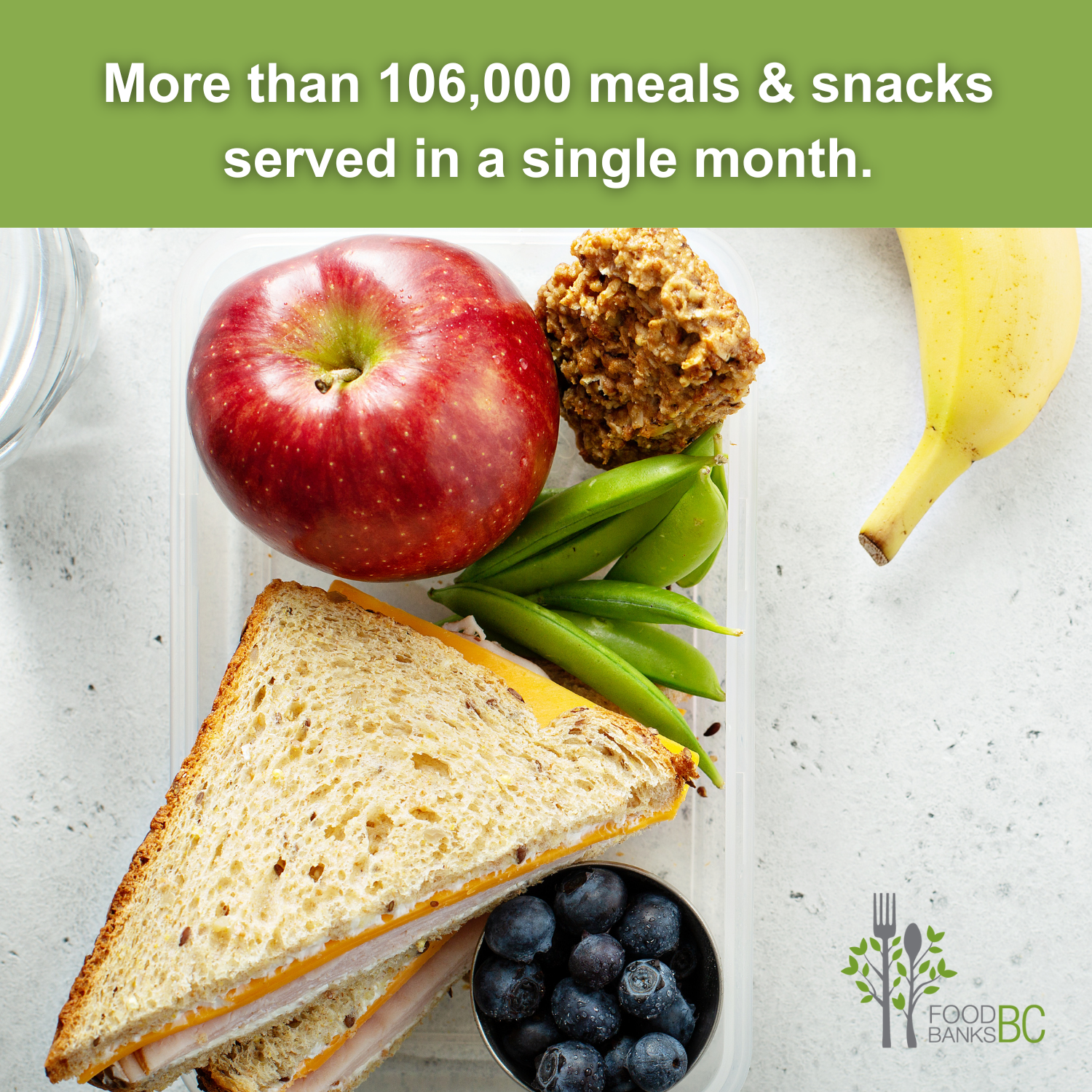 Over 106,000 meals/snacks in a month